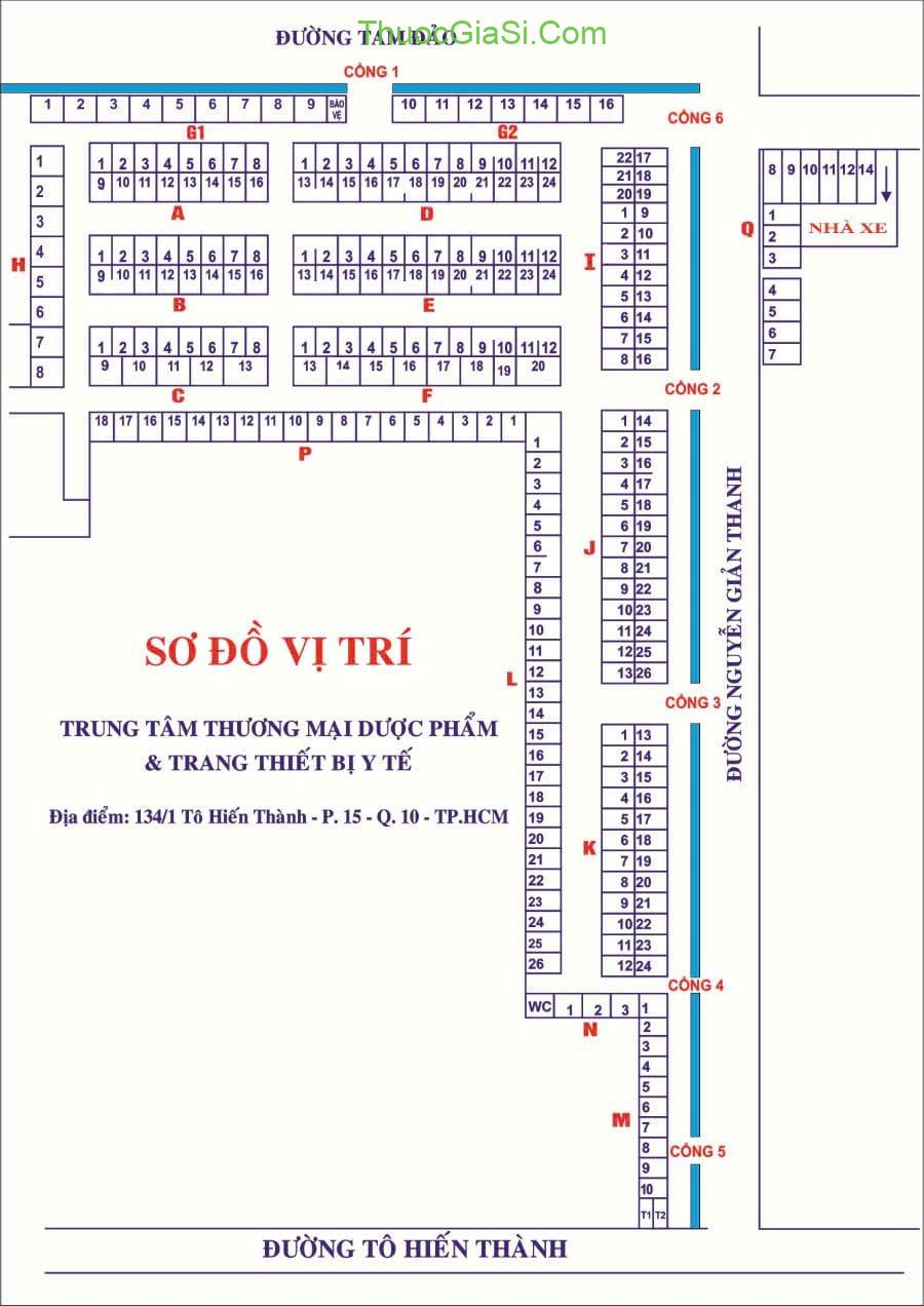 so do vi tri cac quay cho thuoc To Hien Thanh quan 10