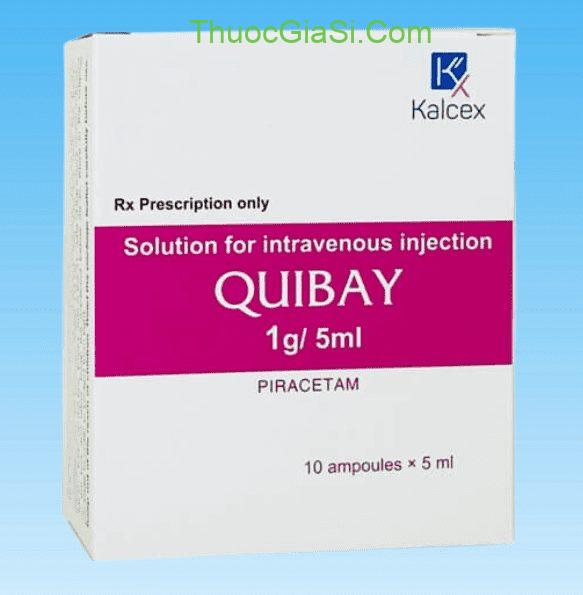 Thuốc Quibay 1g/5ml Kalcex: Dùng để điều trị suy giảm trí nhớ, chóng mặt, đau đầu và thiếu máu não |thuoctotgiasi.com
