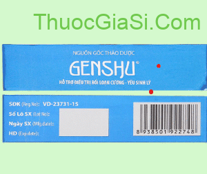Genshu - Điều trị rối loạn cương dương - hộp 30 viên 2 Genshu|thuocgiasi.com