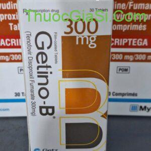 Getino-B 300mg – Tenofovir Disoproxil Fumarate – Điều trị HIV & viêm gan B – Hộp 30 viên – Getz Pharma