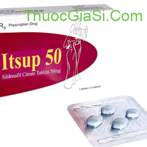 Hộp 4 viên Itsup 50 (Sildenafil Citrate 50mg) - Thuốc điều trị cương dương 4 Itsup 50|thuocgiasi.com