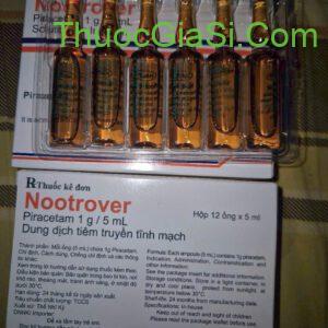 Nootrover (piracetam 1 g / 5 ml) dung dịch tiêm truyền tĩnh mạch điều trị chóng mặt và rối loạn thăng bằng