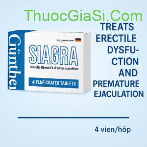 Siagra Đức (Sildenafil 100mg + Dapoxetine 60mg) – Giải pháp 2 trong 1 cho rối loạn cương dương & xuất tinh sớm