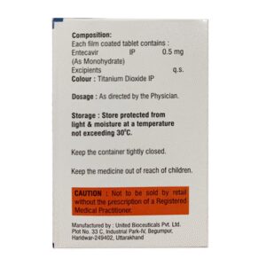 Barade-0.5 (Entecavir 0.5 mg) - thuốc điều trị viêm gan mạn tính 1 barade 0 5 entecavir 0 5 mg thuoc dieu tri viem gan man tinh 2687 2