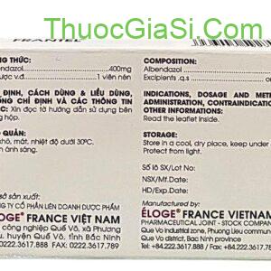 Frantel (Albendazole 400 mg) - thuốc tẩy giun phổ rộng 1 Frantel|thuocgiasi.com
