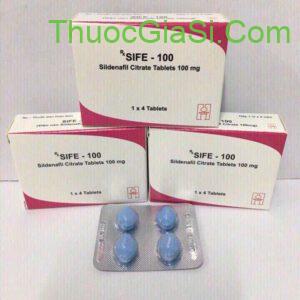 Thuốc Sife 100 HETERO (Sildenafil 100mg) hộp 1 vỉ x 4 viên -thuốc điều trị rối loạn cương dương 1 sife 1005 e1755008964494