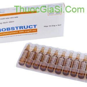 Thuốc Nobstruct (Acetylcystein 300mg/3ml) - thuốc phân giải màng nhầy hô hấp