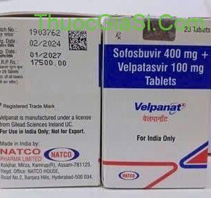 Velpanat (Sofosbuvir (400mg) và Velpatasvir (100mg) - thuốc điều trị viêm gan C mạn tính 4 thuoc velpanat