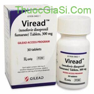 Viread 245 mg (Tenofovir) thuốc điều trị HIV -1, viêm gan B mạn tính 2 Viread 245 mg giá bao nhiêu|thuocgiasi.com