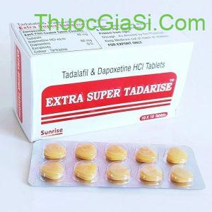EXTRA SUPER TADARISE (Tadalafil 40mg và Dapoxetine 60mg) h/100v điều trị rối loạn cương dương kèm xuất tinh sớm