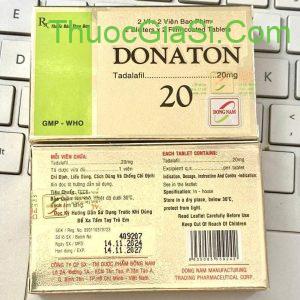 DONATON 20 (Tadalafil 20mg) H/4v điều trị rối loạn cương dương, xuất tinh sớm, yếu sinh lý 2 DONATON e1758810829814