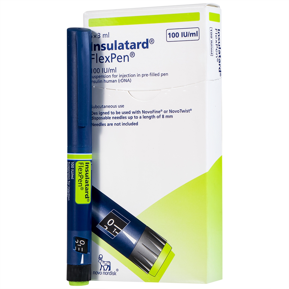 Bút tiêm Insulatard FlexPen 100IU/ml trị tiểu đường (5 cây) |thuocgiasi.com