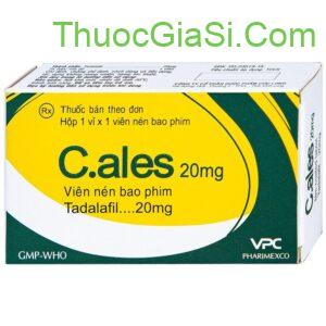 C.ales 20mg (Tadalafil 10mg) hộp 1 vỉ x 1 viên trị rối loạn cương dương