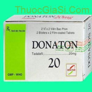 DONATON 20 (Tadalafil 20mg) H/4v điều trị rối loạn cương dương, xuất tinh sớm, yếu sinh lý