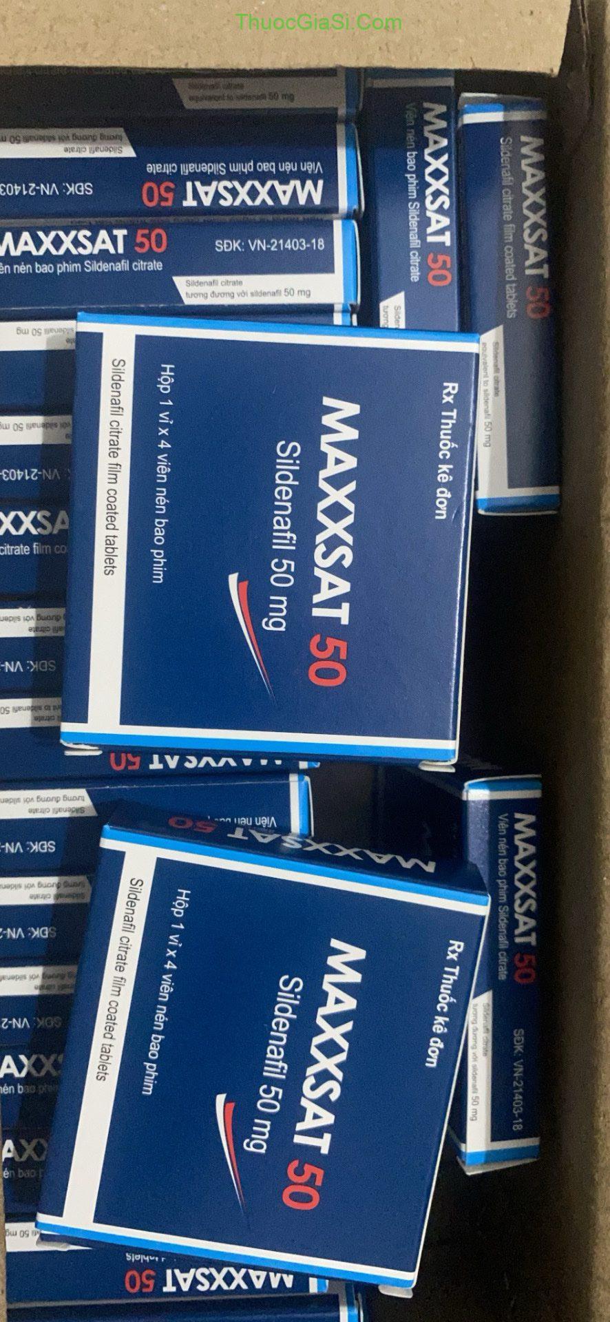 Maxxsat 50 Sildenafil 50mg Maxxsat 50 Sildenafil 50mg điều trị rối loạn cương dương