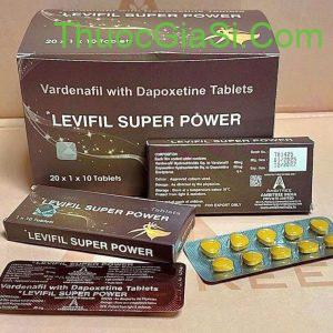 Thuốc LEVIFIL SUPPER POWER (Vardenafil 40mg và Dapoxetine 60mg) - điều trị rối loạn cương dương kèm xuất tinh sớm