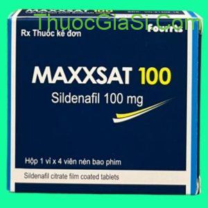 MAXXSAT 100 (Sildenafil 100mg) H/4v điều trị rối loạn cương dương, yếu sinh lý, khó cương
