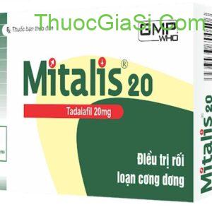 Mitalis 20 (Tadalafil 20mg) điều trị rối loạn cương dương