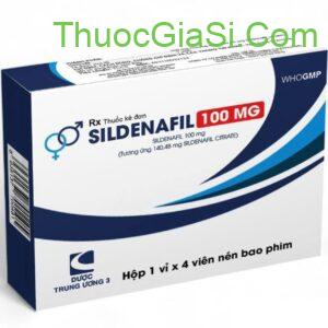 Sildenafil 100 (Sildenafil 100 mg) – Giải pháp cho rối loạn cương dương -vỉ 4 viên