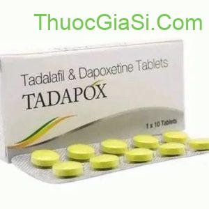 TADAPOX (Tadalafil 20mg và Dapoxetine 60mg) h/10v điều trị rối loạn cương dương kèm xuất tinh sớm 1 thuoc tadapox tadalafil 20mg va dapoxetine 60mg h 10v dieu tri roi loan cuong duong kem xuat tinh som 4001 e1758810705573