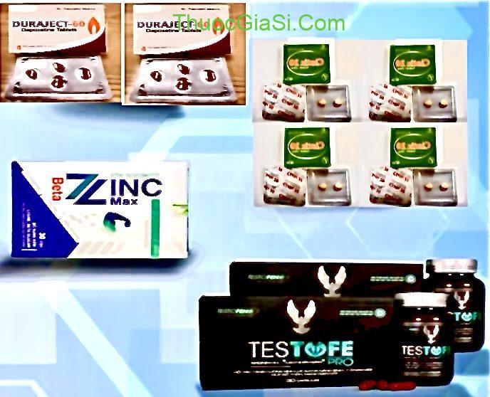 Ciatic 20 (Tadalafil 20mg), Beta Zinc Max (Kẽm Gluconate, Testofe Pro, Duraject 60 (Dapoxetin 60mg( Ciatic 20 (Tadalafil 20mg), Beta Zinc Max (Kẽm Gluconate, Testofe Pro, Duraject 60 (Dapoxetin 60mg(
