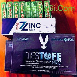 Thuốc Ciatic 20 (TADALAFIL 20MG) H/2v điều trị rối loạn cương dương nam giới 4 Ciatic 20 (Tadalafil 20mg), Beta Zinc Max (Kẽm Gluconate, Testofe Pro
