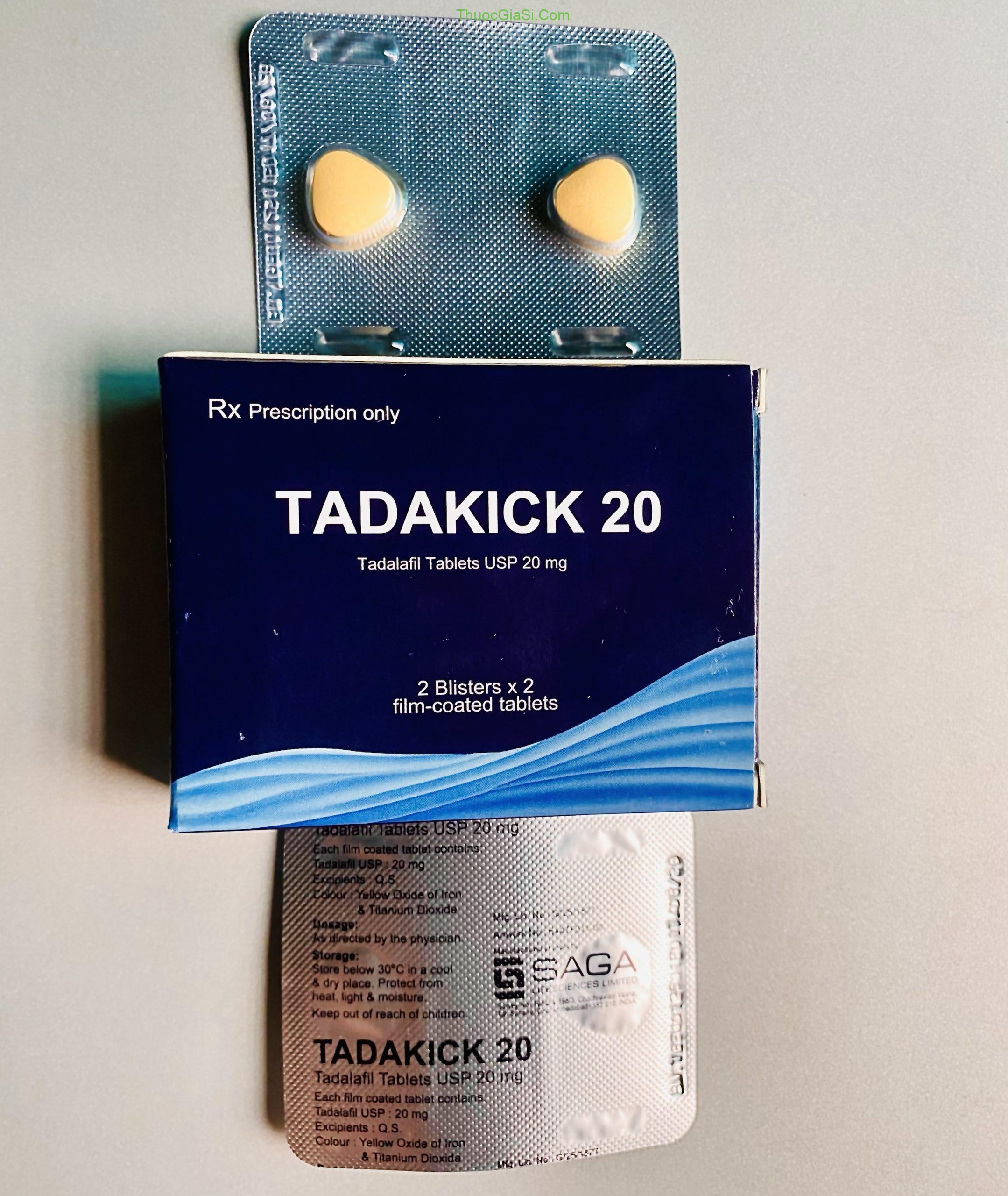 Tadakick (Tadalafil 20mg) – Hỗ trợ điều trị rối loạn cương dương, tăng cường sinh lý nam giới hiệu quả Tadakick (Tadalafil 20mg) – Hỗ trợ điều trị rối loạn cương dương, tăng cường sinh lý nam giới hiệu quả
