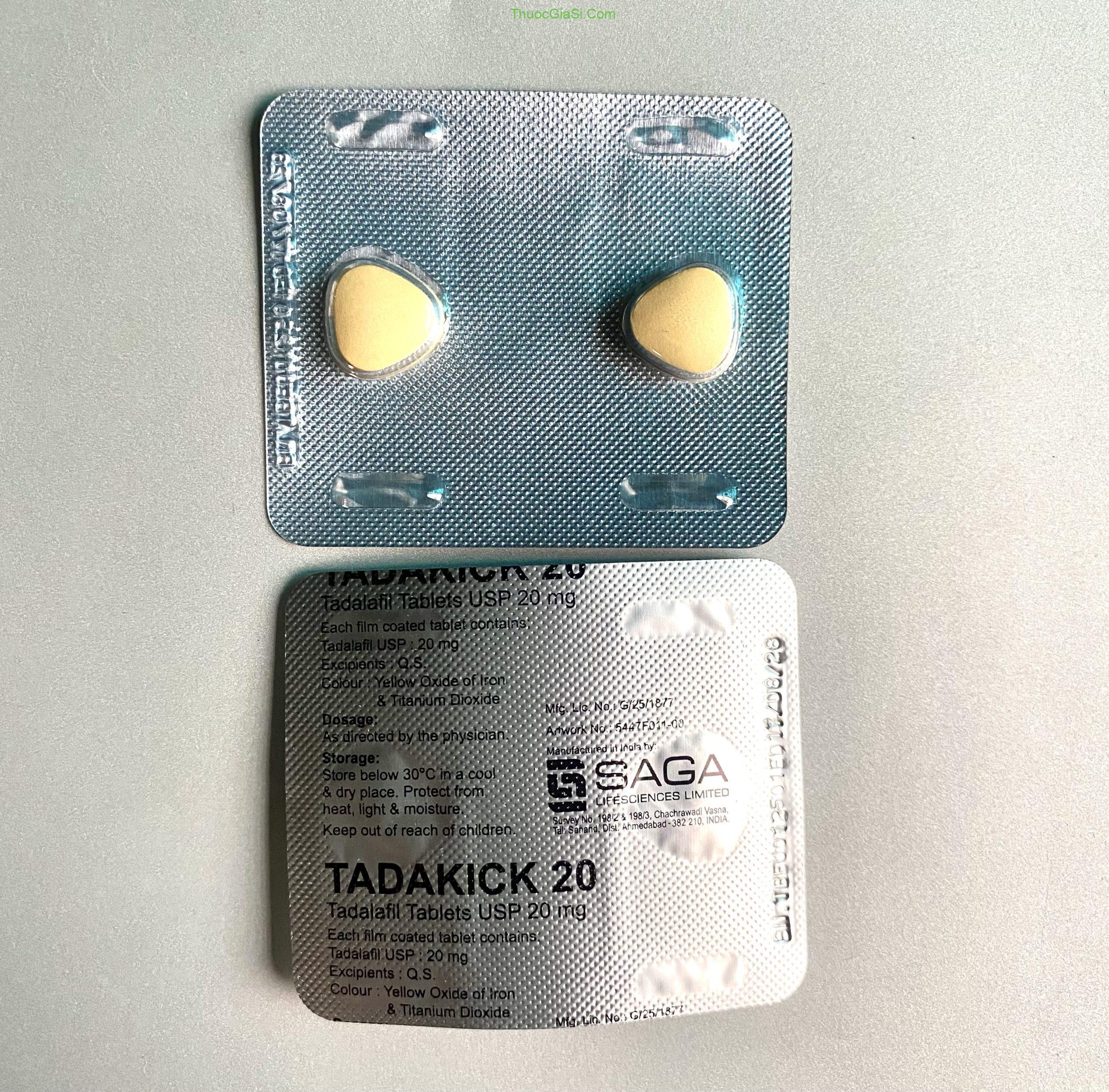 Tadakick (Tadalafil 20mg) – Hỗ trợ điều trị rối loạn cương dương, tăng cường sinh lý nam giới hiệu quả Tadakick (Tadalafil 20mg) – Hỗ trợ điều trị rối loạn cương dương, tăng cường sinh lý nam giới hiệu quả