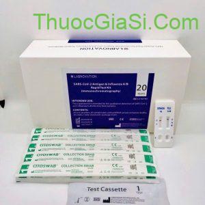 Test LABNOVATION SARS-CoV-2 Antigen Test nhanh Covid 19 và cúm A/B