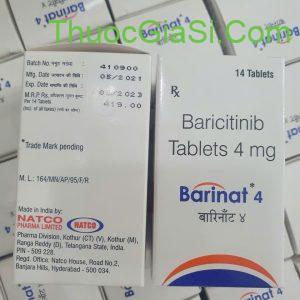 BARINAT 4 Natco (Barcitinib 4mg) H/14v điều trị viêm thấp khớp 1 Thuoc BARINAT 4 Natco