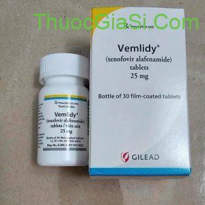 VEMLYDY 25mg Gilead (Tenofovir alafenamide 25mg) H/30v điều trị nhiễm virus 1 Thuoc Vemlidy 25mg