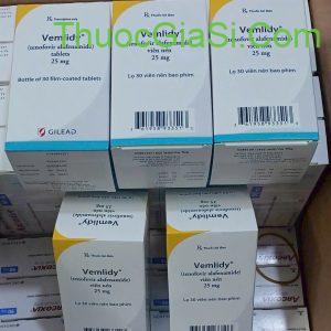 VEMLYDY 25mg Gilead (Tenofovir alafenamide 25mg) H/30v điều trị nhiễm virus 2 Thuoc Vemlidy 25mg GILEAD