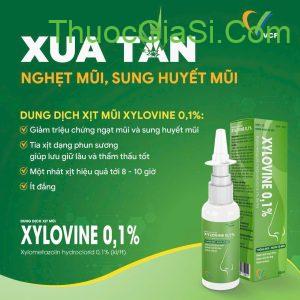 Xylovine 0.1% 10ml VCP điều trị viêm mũi