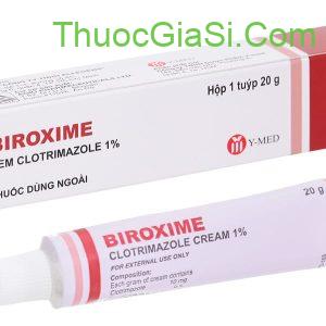 Biroxime Y-MED 20g (Clotrimazole cream 1%) điều trị nấm da, lang ben, nấm candida âm