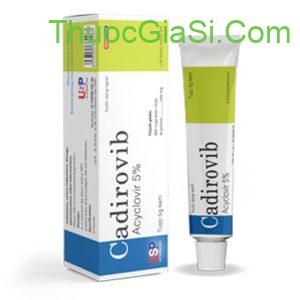 Cadirovib cream 5g (Acyclovir 5%) điều trị nhiễm virus Herpes môi, sinh dục