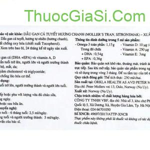 Dầu gan cá tuyết Moller’s Tran Lemon & Natural 250ml (Omega 3 dạng nước) hương chanh và hương tự nhiên 3 dau gan ca tuyet mollers tran 250ml omega 3 dang nuoc huong chanh 3719 3 e1741923910383