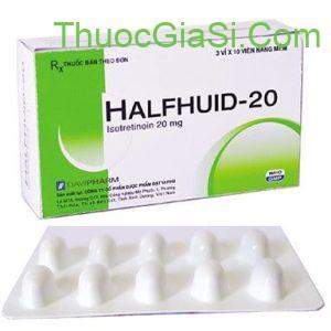 HALFHUID-20 (Isotretinoin 20mg) thuốc uống điều trị mụn trứng cá, đẹp da mụn
