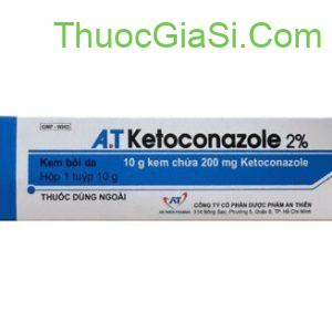 Kem bôi nấm da AT Ketoconazole 2% An Thiên điều trị nấm da, lang ben, hắc lào