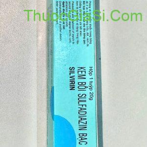 Sulfadiazin Bạc Silvirin USP 20g điều trị nhiễm khuẩn do bỏng