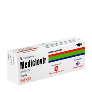 Mediclovir 3% (Aciclovir 3%) Medipharco Thuốc mỡ tra mắt điều trị viêm giác mạc