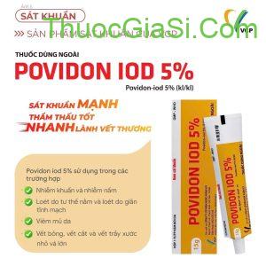 Povidon Iod 5% VCP sát khuẩn ngoài da