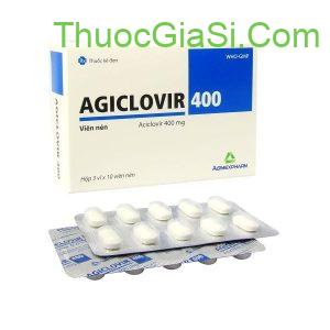 AGICLOVIR 400 (Aciclovir 400mg) điều trị bệnh zona, bênh thủy đậu