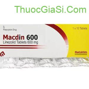 MACDIN 600 (Linezolid 600mg) Macleods kháng sinh thế hệ mới