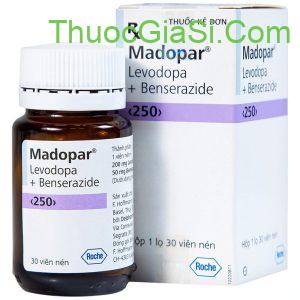 Madopar 250mg Roche (200mg Levodopa và 50mg Benserazide) điều trị bênh Parkinson