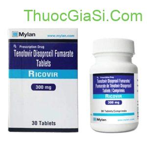 RICOVIR 300 (Tenofovir Disoproxil Fumarate 300mg) điều trị HIV và viêm gan