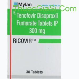 RICOVIR 300mg (Tenofovir Disoproxil Fumarat: 300mg) điều trị HIV và viêm gan B