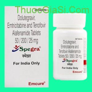 Thuốc Spegra 50mg/200mg/25mg Emcure điều trị HIV hộp 30 viên 2 thuoc spegra 50mg 200mg 25mg emcure dieu tri hiv 4952 1