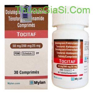 TOCITAF 50mg/200mg/25mg Mylan H/30v (Dolutegravir/Emtricitabine/Tenofovir Alafenamide) điều trị dự phòng HIV