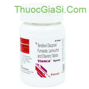 VIANCA Tenofovir 300mg/Lamivudine 300mg/Efavirenz 400mg Emcure H/30v – điều trị nhiễm HIV