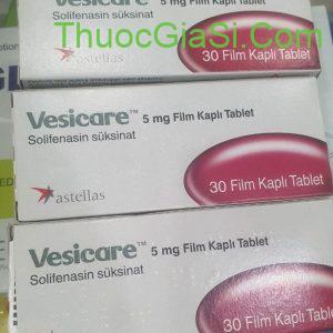Vesicare 5mg (Solifenacin succinate) Astellas điều trị rốn loạn tiểu tiện (chứng bàng quang tăng hoạt), són tiểu